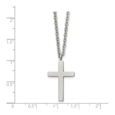 Stainless Steel Cross Pendant Necklace – view 3