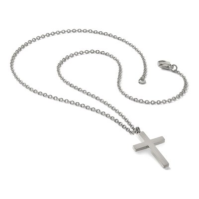Stainless Steel Cross Pendant Necklace – view 5