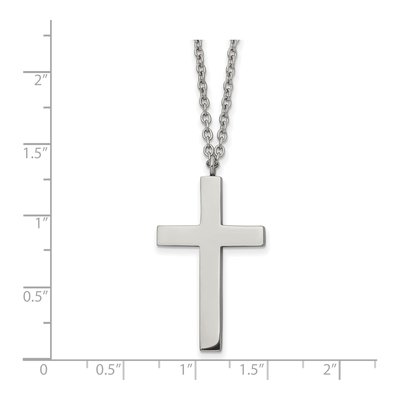 Stainless Steel Cross Pendant Necklace – view 4