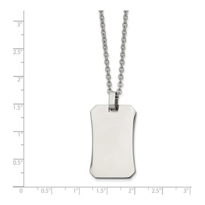Stainless Steel Dog Tag Pendant Necklace – view 3