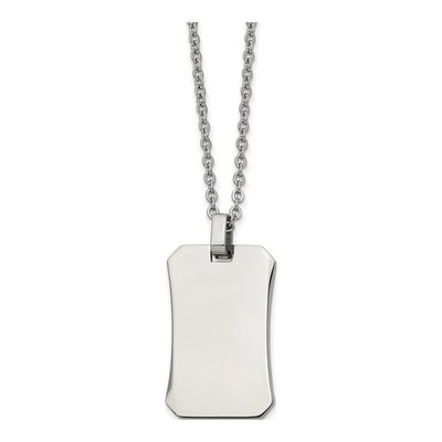 Stainless Steel Dog Tag Pendant Necklace