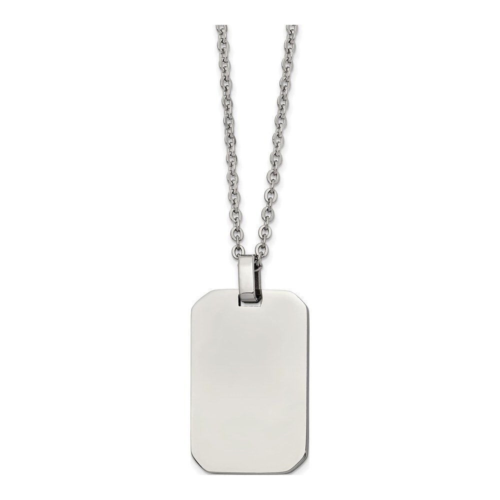 Stainless Steel Dog Tag Pendant Necklace