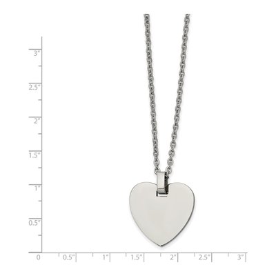 Stainless Steel Heart Pendant Necklace – view 3