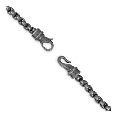 Men's Stainless Steel 5.89mm Antiqued Box Chain – view 4