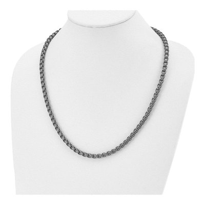 Men's Stainless Steel 5.89mm Antiqued Box Chain – view 5