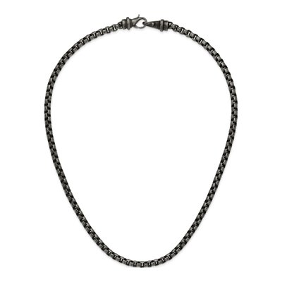 Men's Stainless Steel 5.89mm Antiqued Box Chain – view 6
