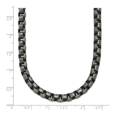 Men's Stainless Steel 5.89mm Antiqued Box Chain – view 7