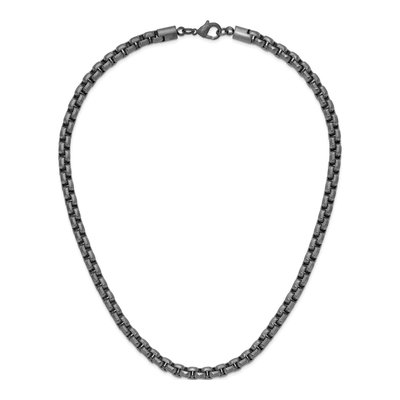 Men's Stainless Steel 8.5mm Gun Metal Box Chain – view 5