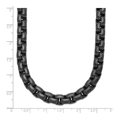 Men's Stainless Steel 8.5mm Gun Metal Box Chain – view 6