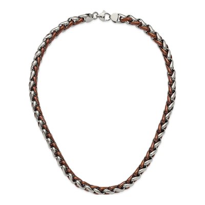 Men's Stainless Steel 10.78mm Brown IP Open Link Chain – view 7