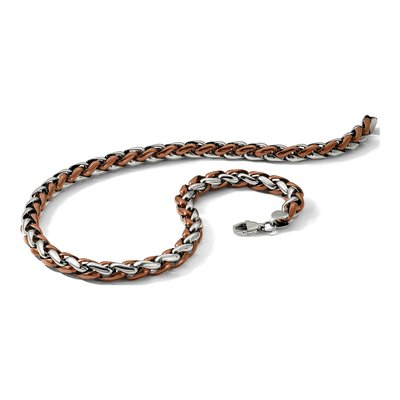 Men's Stainless Steel 10.78mm Brown IP Open Link Chain – view 8