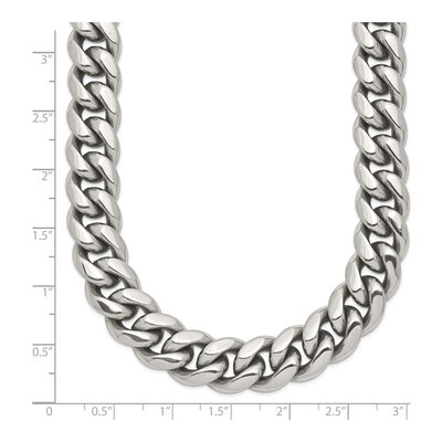 Men's Stainless Steel 11.92mm Curb Chain – view 6