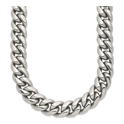 Men's Stainless Steel 11.92mm Curb Chain