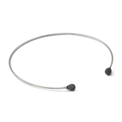 Stainless Steel Hematite Flexible Neck Wire Necklace – view 5