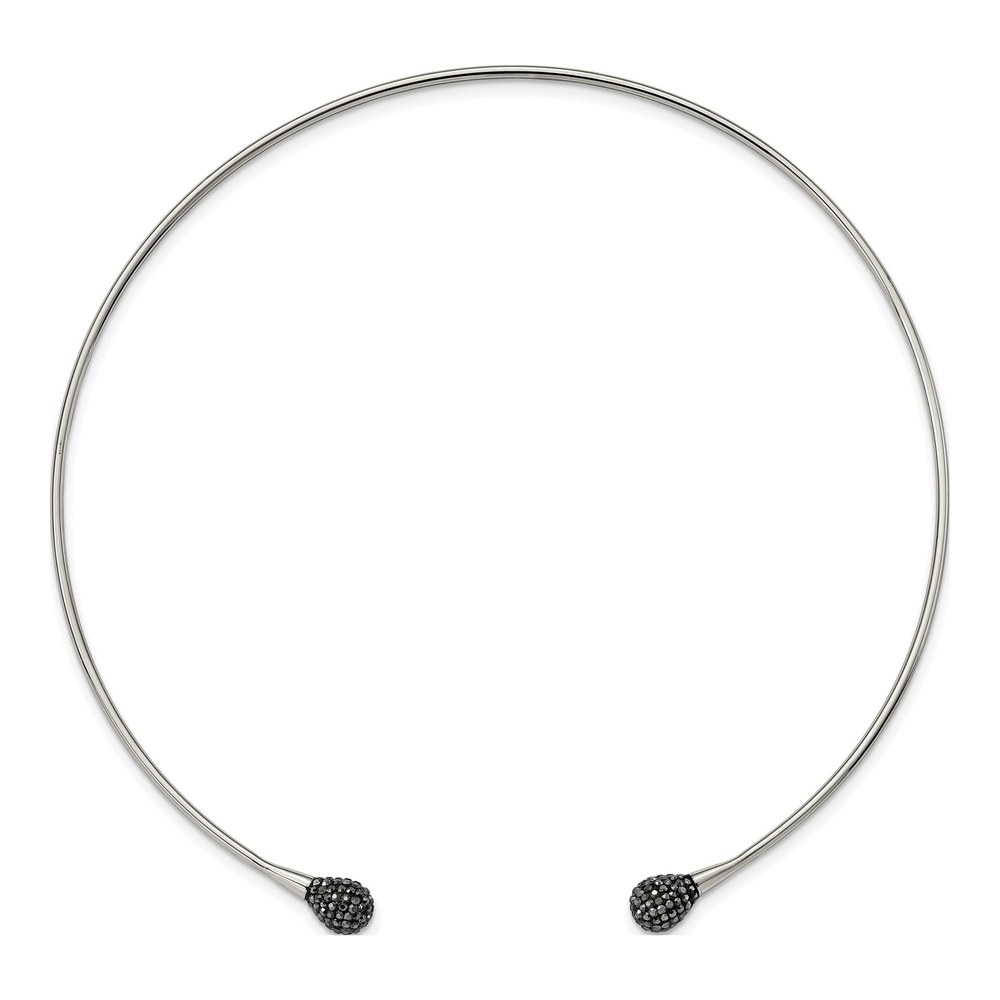 Stainless Steel Hematite Flexible Neck Wire Necklace