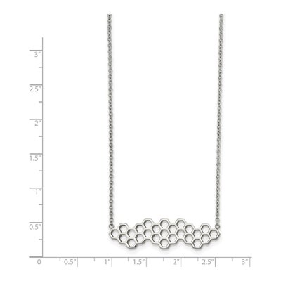 Stainless Steel Honeycomb Pendant Necklace – view 3