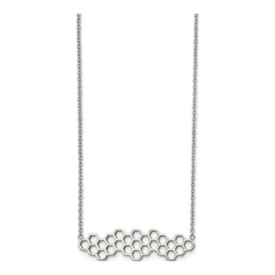 Stainless Steel Honeycomb Pendant Necklace