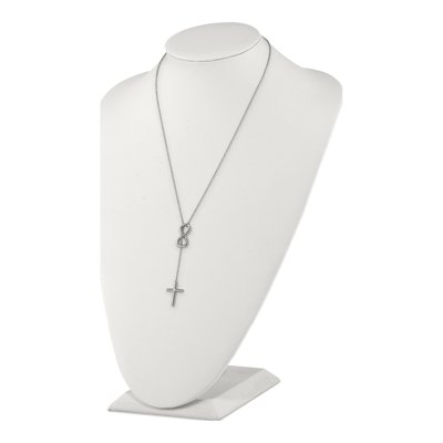 Stainless Steel Cross Infinity Pendant Necklace – view 3