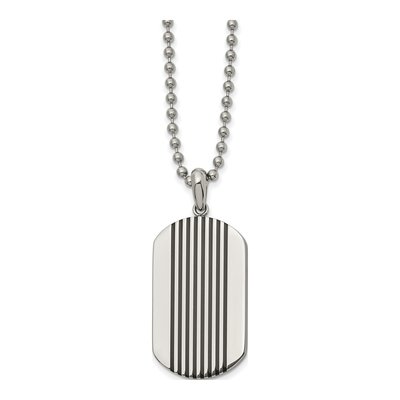 Stainless Steel Dog Tag Pendant Necklace
