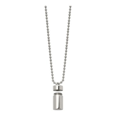 Stainless Steel Capsule Pendant Necklace – view 4