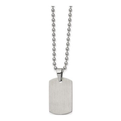 Stainless Steel Dog Tag Ball Pendant Necklace – view 3
