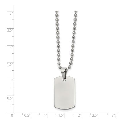 Stainless Steel Dog Tag Ball Pendant Necklace – view 4