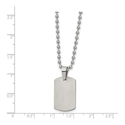 Stainless Steel Dog Tag Pendant Necklace – view 4