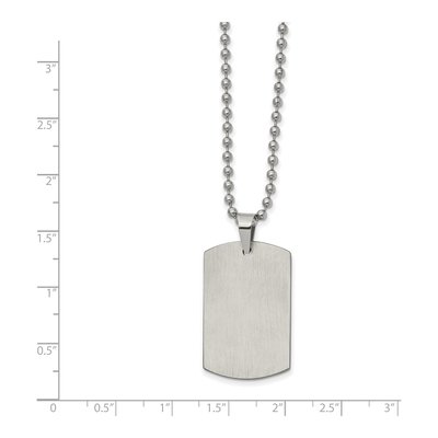 Stainless Steel Reversible Dog Tag Pendant Necklace – view 4