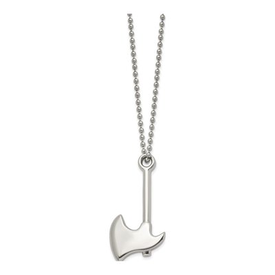 Stainless Steel Hatchet Pendant Necklace – view 3
