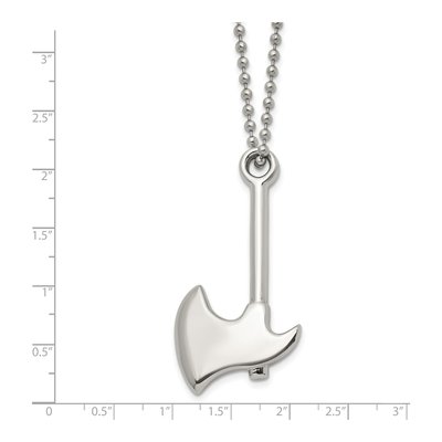 Stainless Steel Hatchet Pendant Necklace – view 4