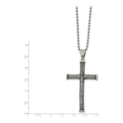 Stainless Steel Cross Pendant Necklace – view 3