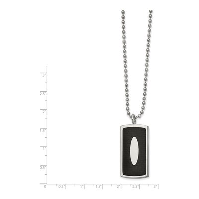 Stainless Steel Dog Tag Pendant Necklace – view 3