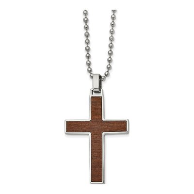 Stainless Steel Reversible Pendant Necklace