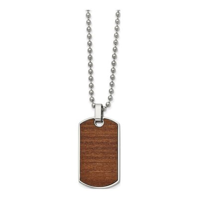 Stainless Steel Dog Tag Pendant Necklace – view 3