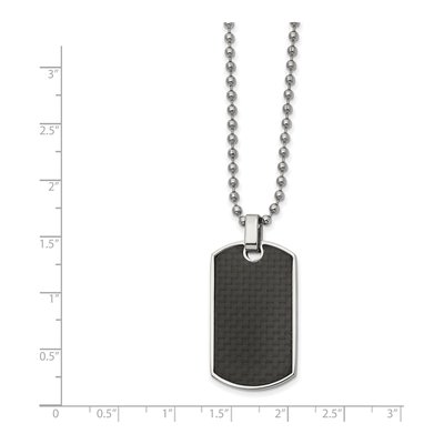 Stainless Steel Dog Tag Pendant Necklace – view 4