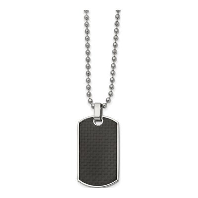 Stainless Steel Dog Tag Pendant Necklace