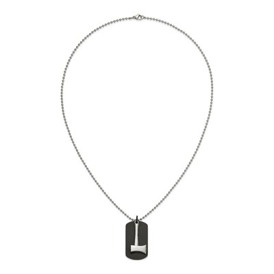 Black Stainless Steel Dog Tag Axe Pendant Necklace – view 6