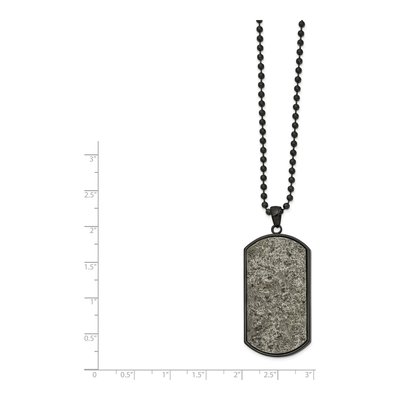 Black Stainless Steel Dog Tag Pendant Necklace – view 3