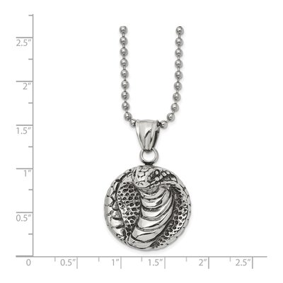 Stainless Steel Cobra Pendant Necklace – view 4