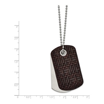 Stainless Steel Dog Tags on Ball Pendant Necklace – view 3