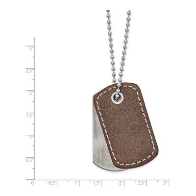 Stainless Steel Dog Tag Pendant Necklace – view 3
