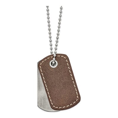 Stainless Steel Dog Tag Pendant Necklace