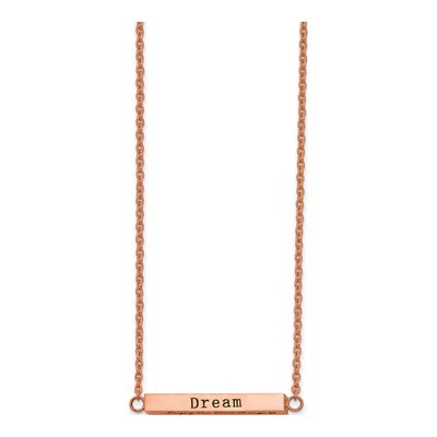 Stainless Steel CZ 'enjoy Little Things' Bar Necklace – view 6