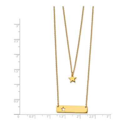 Stainless Steel Star Bar Necklace – view 4