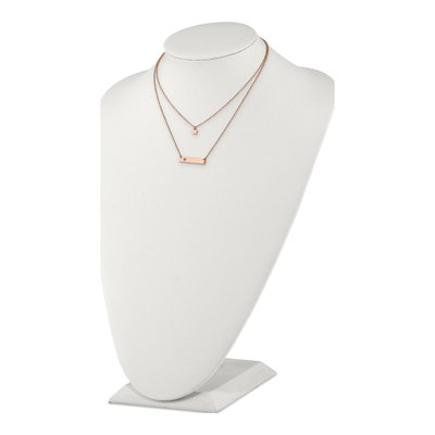 Stainless Steel IP Star Bar Multi Strand Necklace – view 3