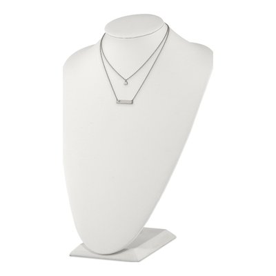 Stainless Steel Heart Bar Necklace – view 3
