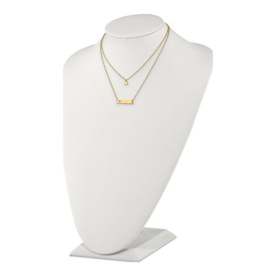 Stainless Steel Heart Bar Multi-Strand Necklace – view 3