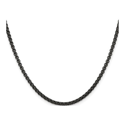 Black Stainless Steel 2.6mm Box Chain – view 3