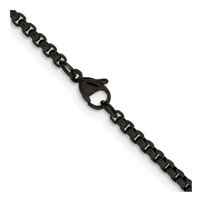 Black Stainless Steel 2.6mm Box Chain – view 4