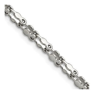 Stainless Steel 3.4mm Fancy Open Link Chain